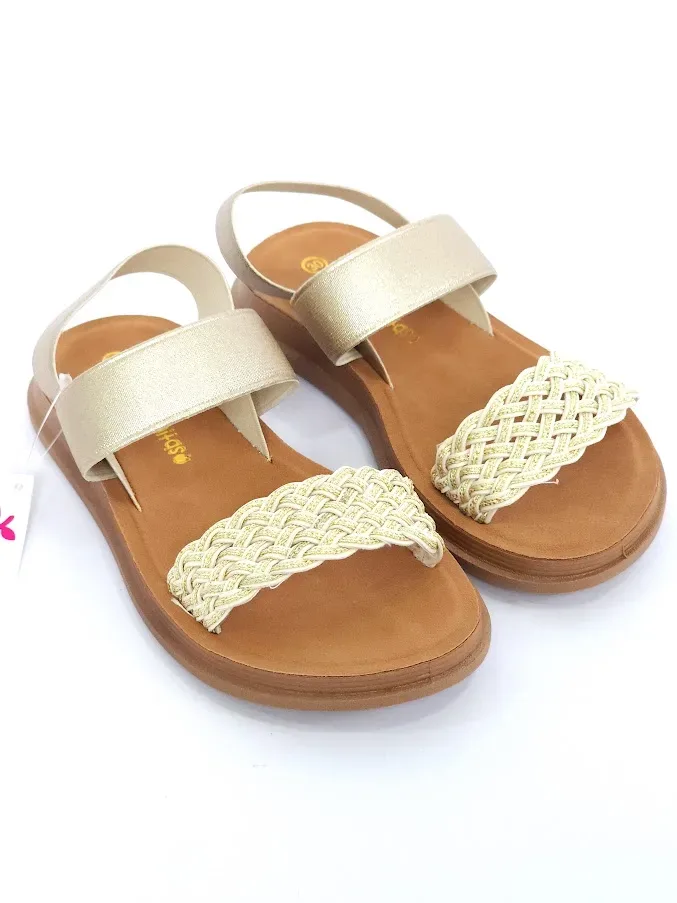 Sandalias para niña Dorado
