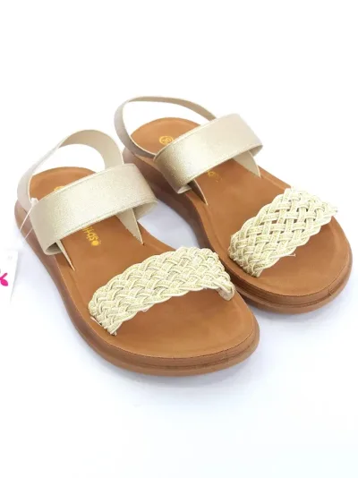 Sandalias para niña Dorado