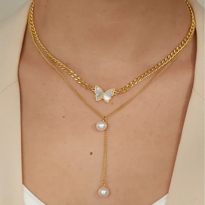 Collar  para dama de acero inoxidable