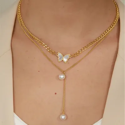 Collar  para dama de acero inoxidable