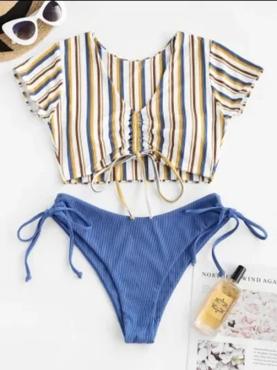 Vestido de baño para dama de rayas