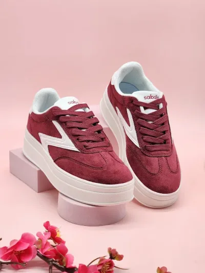 Tennis Sabata para dama 1411203A BURGUNDY