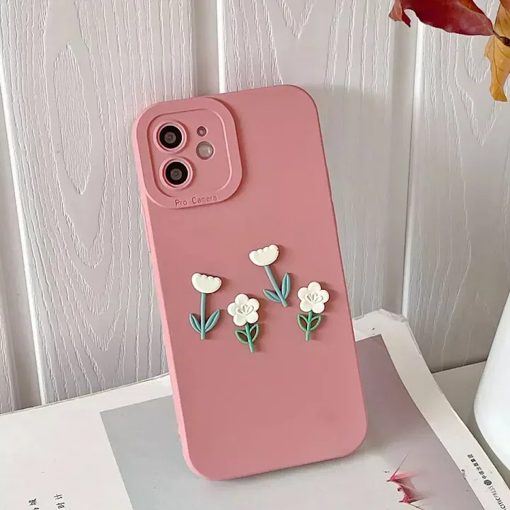 Funda para celular con diseño de flores