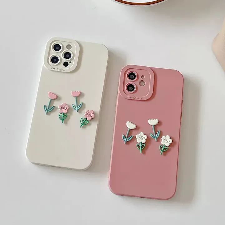Funda para celular con diseño de flores