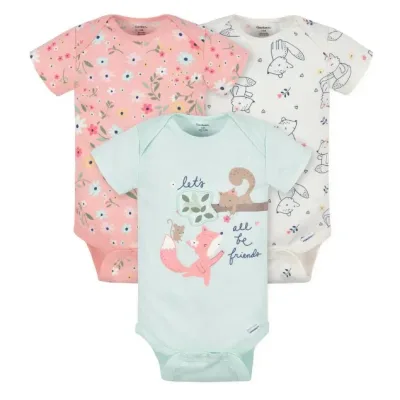 Set mamelucos Gerber para niña multicolores