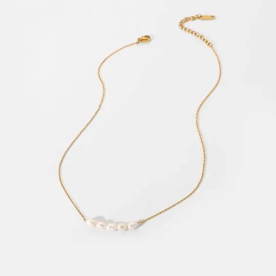 Collar de acero inoxidable para dama color dorado