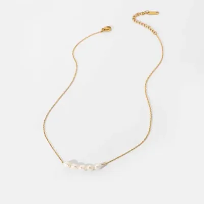 Collar de acero inoxidable para dama color dorado
