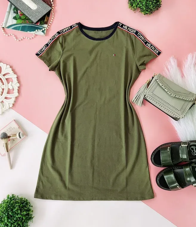 VestidoTommy Hilfiger para dama color verde musgo