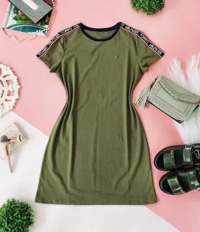 VestidoTommy Hilfiger para dama color verde musgo