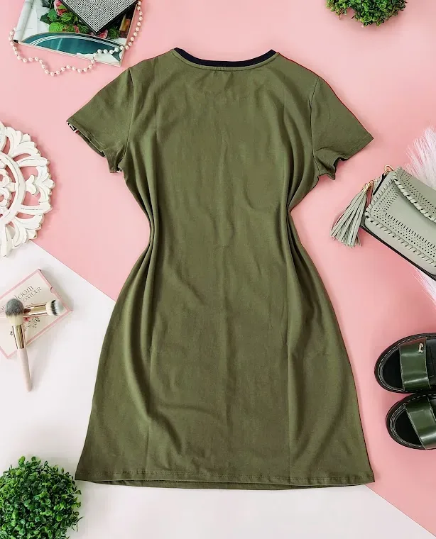 VestidoTommy Hilfiger para dama color verde musgo