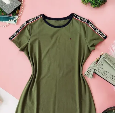 VestidoTommy Hilfiger para dama color verde musgo