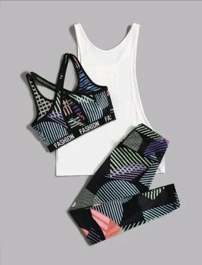 Set deportivo para dama multicolor 3 piezas