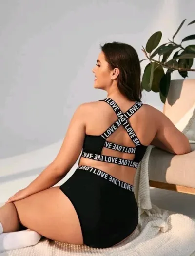 Set de lencería para dama color negro