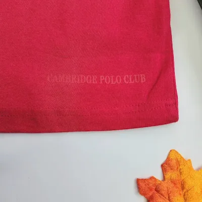 Camiseta Cambridge Polo Club para caballero color rojo oscuro.