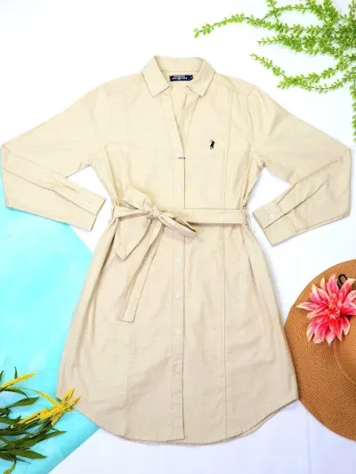 Vestido Cambridge Polo Club para dama color beige