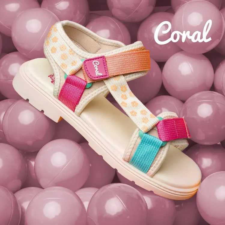 Sandalias Coral Lilo Flowers para niña