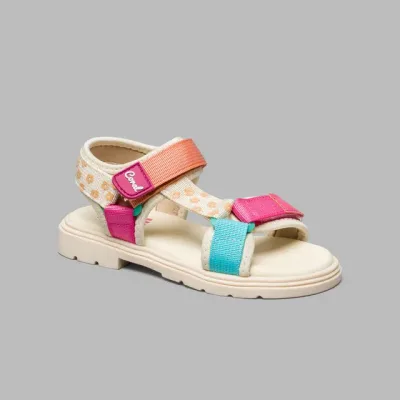 Sandalias Coral Lilo Flowers para niña