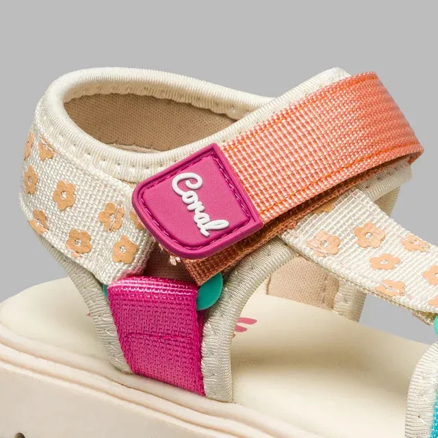 Sandalias Coral Lilo Flowers para niña