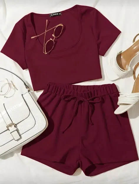 Conjunto para dama color vino