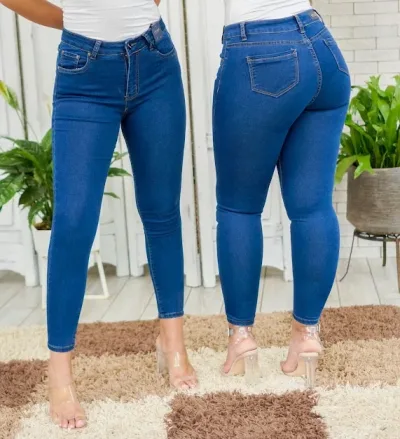 Jeans para dama Café Siete 10643A color azul