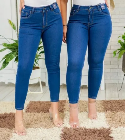 Jeans para dama Café Siete 10643A color azul