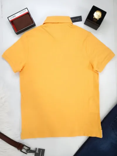 Camiseta Tommy Hilfiger Slim Fit para caballero color melón