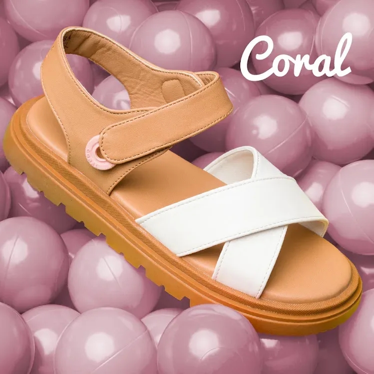 Sandalias Coral Abba Camel para niña