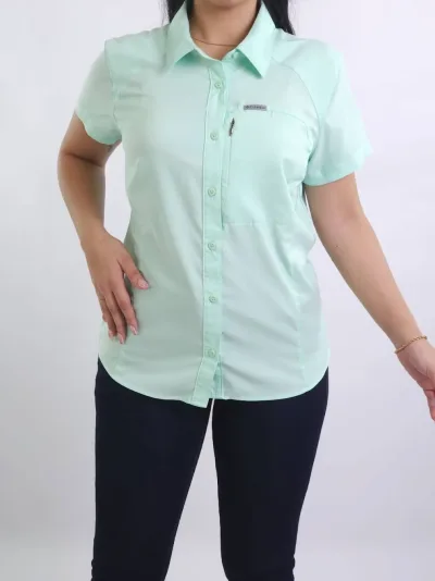 CAMISA COLUMBIA PFG COLOR VERDE AGUA