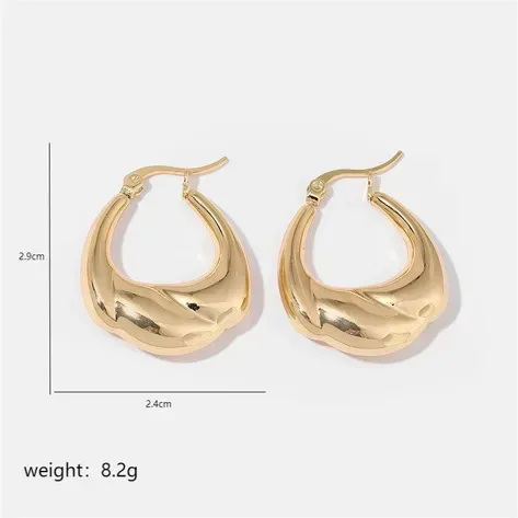 Argollas acero inoxidable para dama