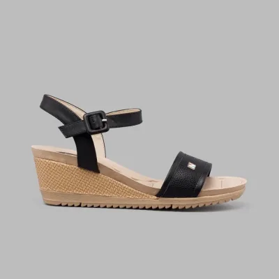 Sandalias Natural Celian Black para Dama