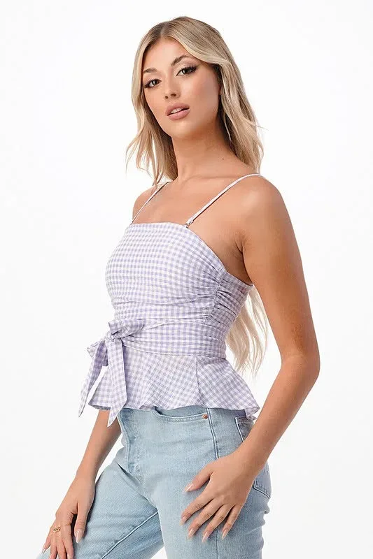 Blusa para dama de cuadros