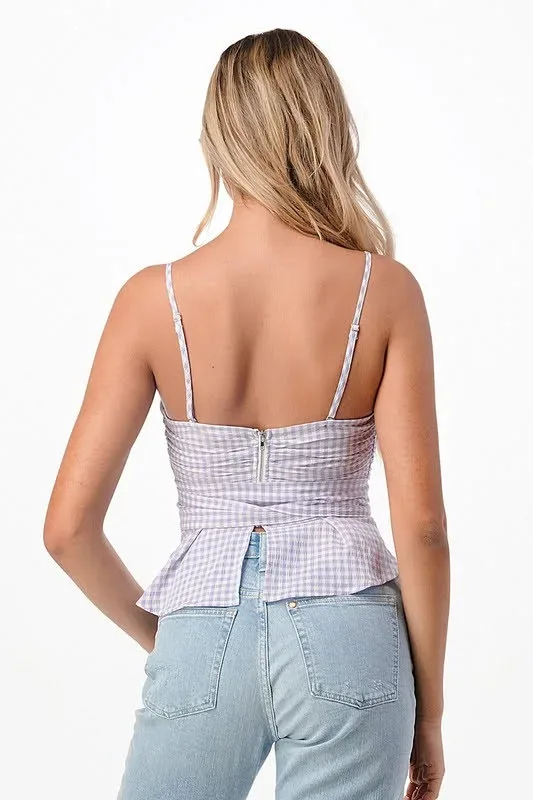 Blusa para dama de cuadros