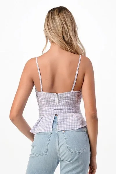 Blusa para dama de cuadros