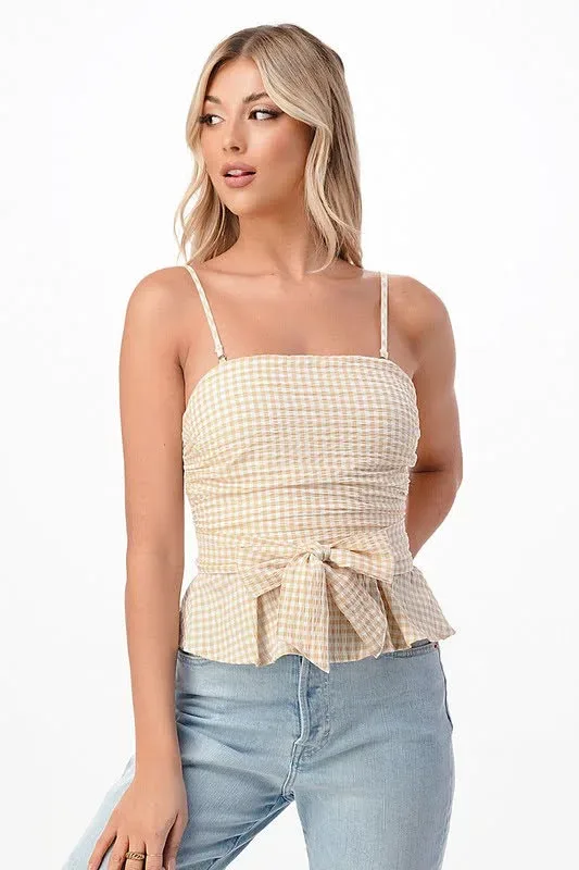 Blusa para dama de cuadros