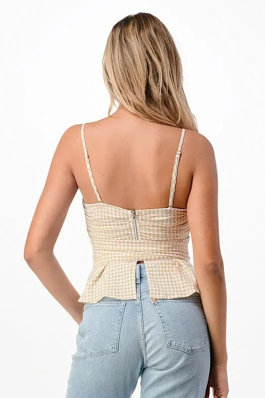 Blusa para dama de cuadros