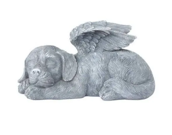 Pieza decorativa con diseño de perro angelito