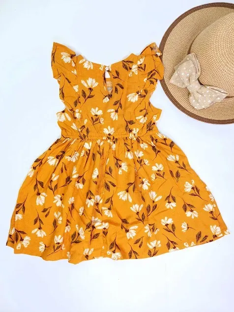Vestido Lucky Penny para niña color mostaza