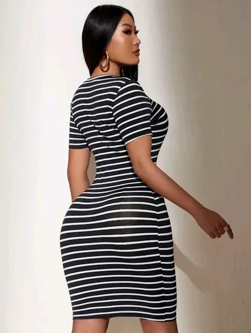 Vestido para dama diseño de rayas