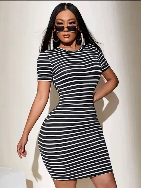 Vestido para dama diseño de rayas