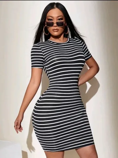 Vestido para dama diseño de rayas