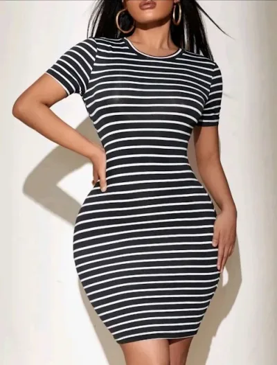Vestido para dama diseño de rayas