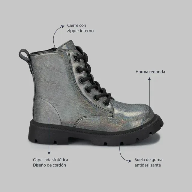 Botines Coral Corine Holographic para niña