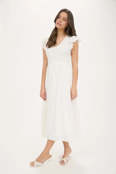 Vestido Blu Pepper para dama color blanco hueso CR2179