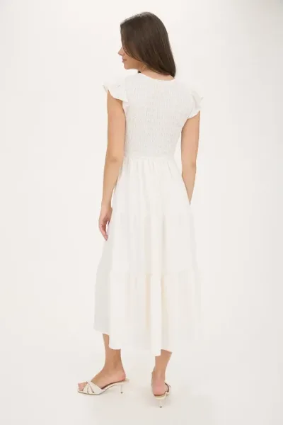 Vestido Blu Pepper para dama color blanco hueso CR2179