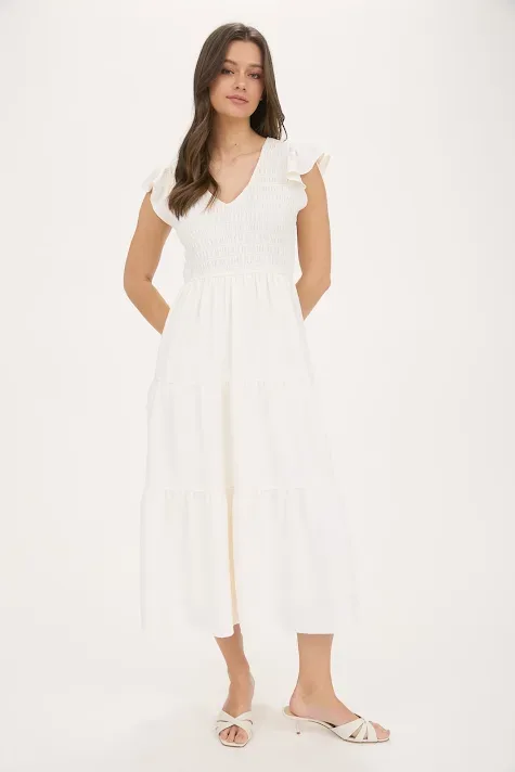 Vestido Blu Pepper para dama color blanco hueso CR2179