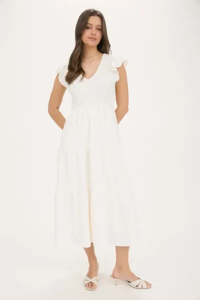 Vestido Blu Pepper para dama color blanco hueso CR2179