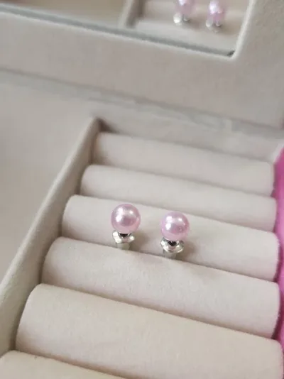 Par de aretes para dama diseño de bolita