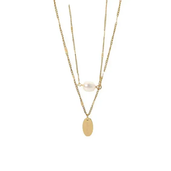 Collar de acero inoxidable para dama color dorado