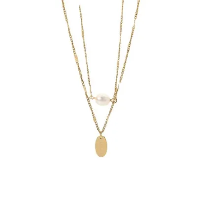 Collar de acero inoxidable para dama color dorado