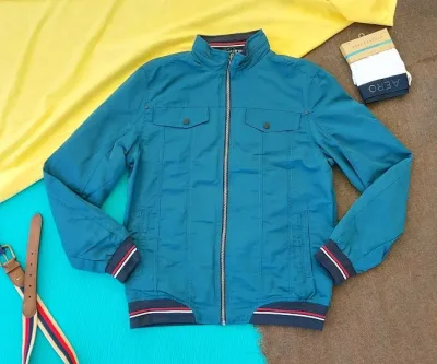 Jacket Indigo para caballero color turquesa